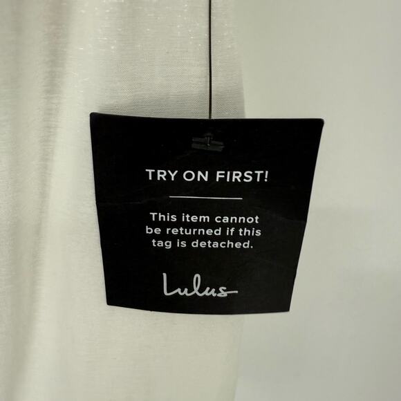 NWT Lulus Fanciful Feat Taffeta Off-The-Shoulder Bodycon Mini Dress White Size L - Picture 6 of 10